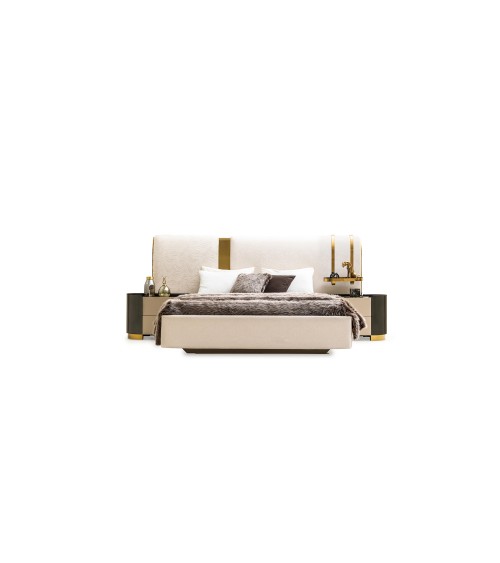 Chambre Octo 160 cm Beige et Doré