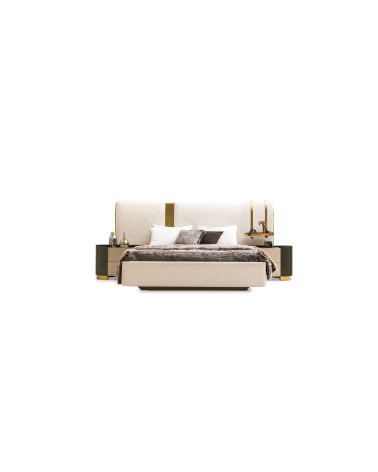 Chambre Octo 160 cm Beige et Doré