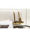 Chambre Octo 160 cm Beige et Doré
