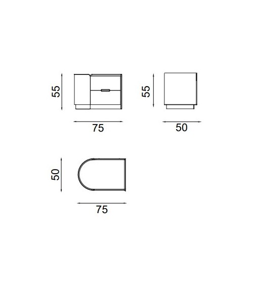 Chambre Octo 160 cm Beige et Doré