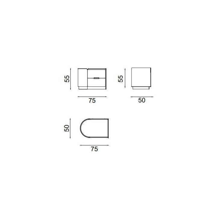 Chambre Octo 160 cm Beige et Doré