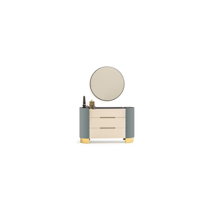 Chambre Octo 160 cm Beige et Doré