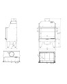 Inserto per caminetto SIDRA 17 kW