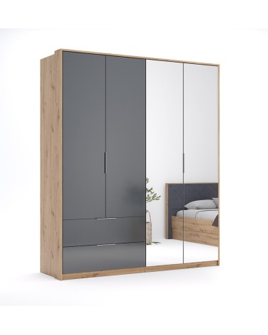 Chambre RAY anthracite et chêne