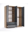 Chambre RAY anthracite et chêne