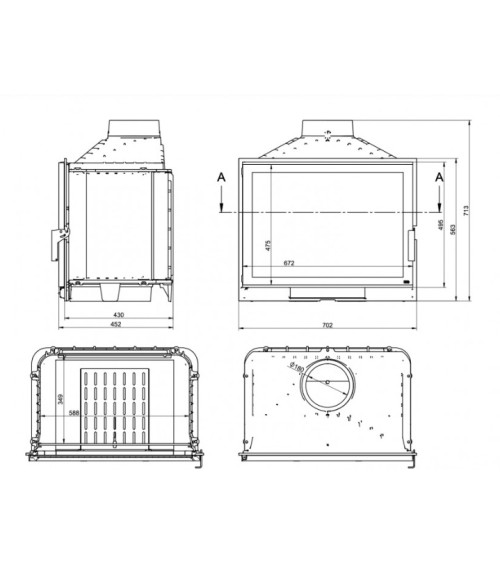 copy of Insert cheminée à bois AUVYS 10 kW