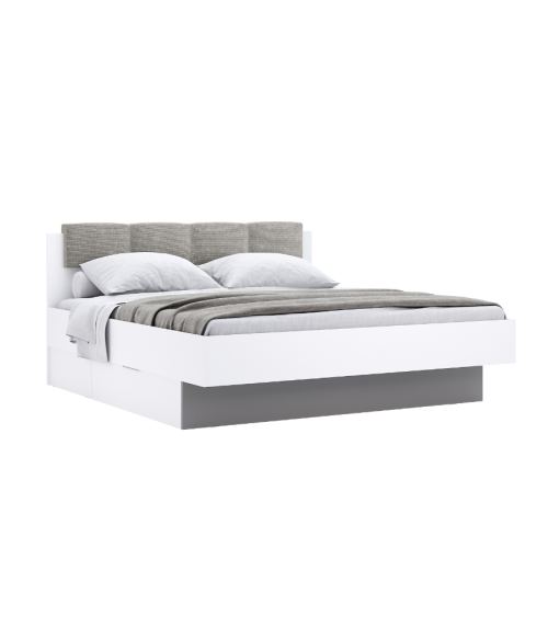 Chambre BARTON - 1 commode, 2 chevets, 1 armoire 160x200 cm