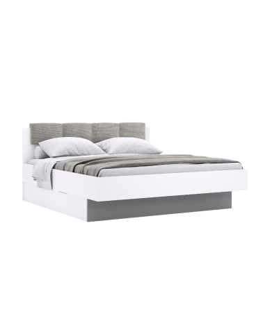 Chambre BARTON - 1 commode, 2 chevets, 1 armoire 160x200 cm