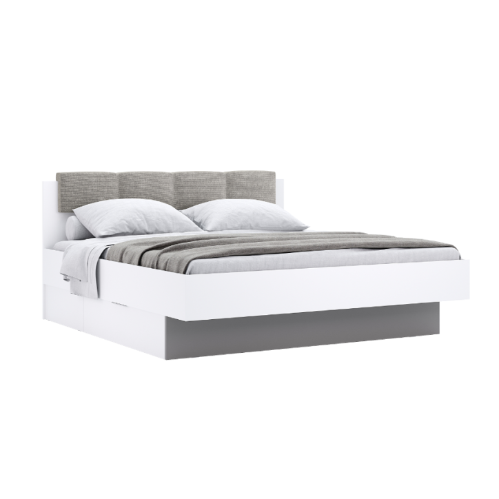 Chambre BARTON -  1 commode, 2 chevets, 1 armoire 160x200 cm