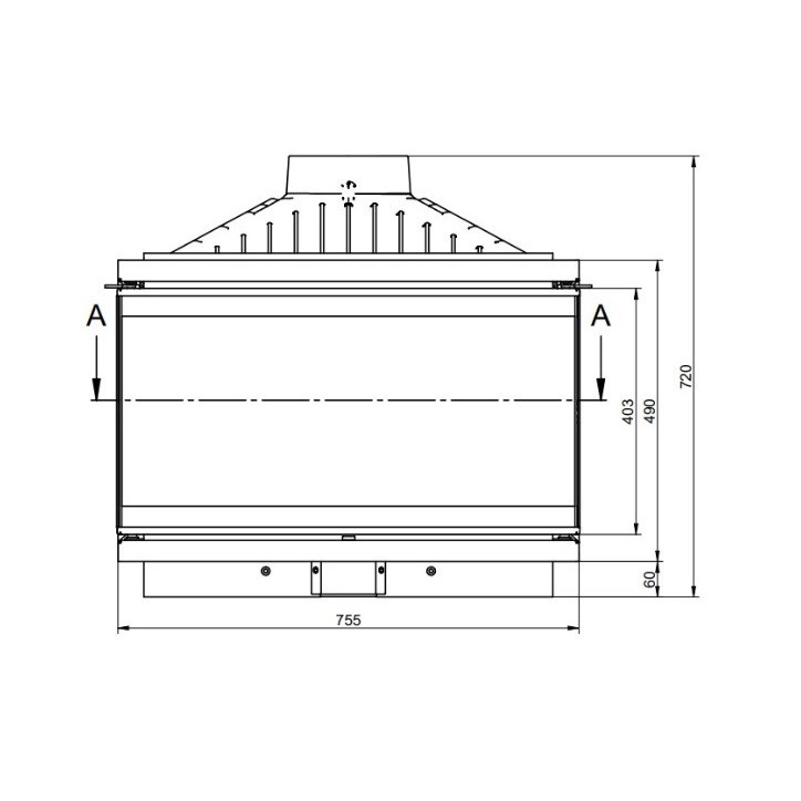Insertable de chimenea KFD ECO MAX 7 3F standard