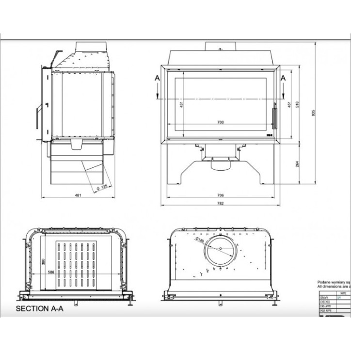 Insertable de chimenea KFD ECO iLUX 90