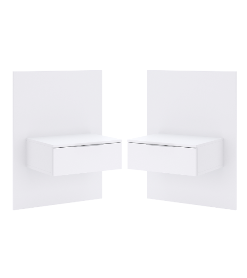 Chambre BARTON -  1 commode, 2 chevets, 1 armoire 160x200 cm