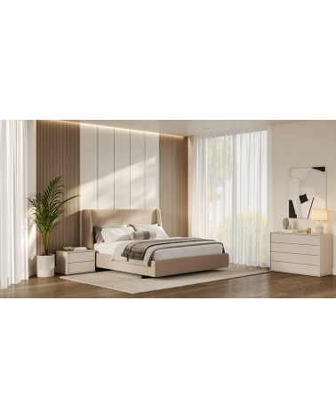 Chambre BRUNO -  1 commode, 2 chevets, 1 armoire 160x220 cm