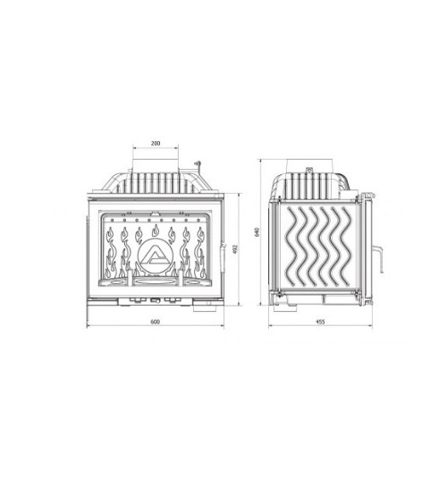 Insert cheminée à bois  W17-12,3kW Dekor ECO| fabrication européenne sur notre boutique en