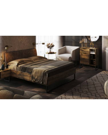 Chambre QUADRO -  1 commode, 2 chevets, 1 armoire 180x200 cm