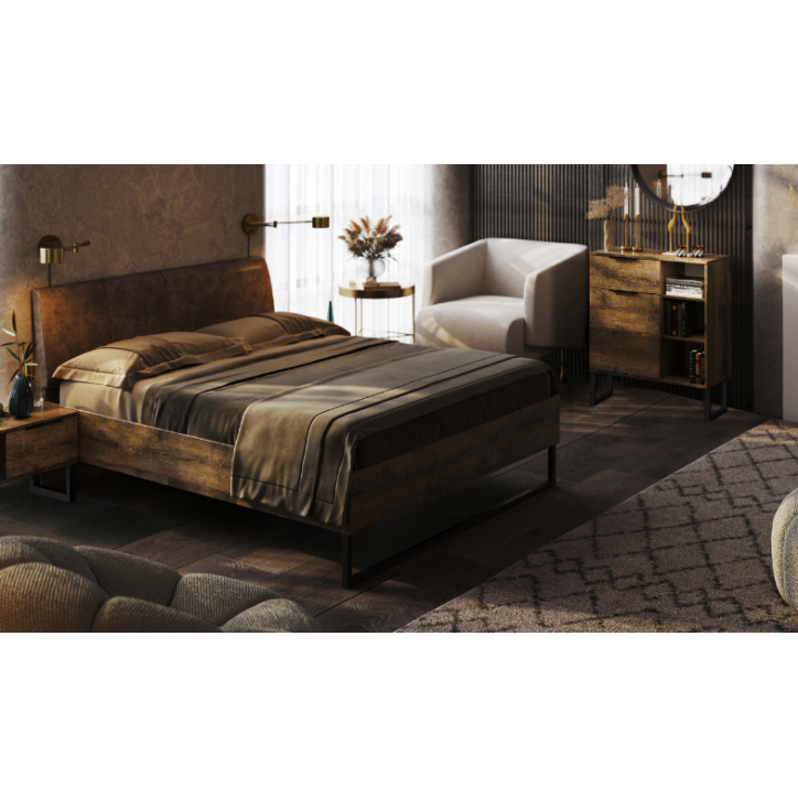 Chambre QUADRO -  1 commode, 2 chevets, 1 armoire 180x200 cm