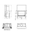 Inserto per caminetto KFD Linea H 920 3.0, 12 kW