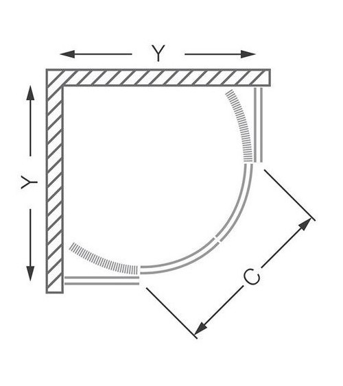 Cabine de douche d'angle CRONIS 80x80 ou 90x90 cm