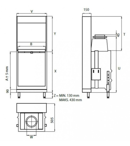 Recuperador de calor KFD Linea V 810 3.0,  8 kW