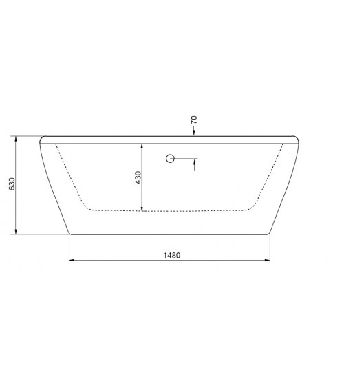 Baignoire îlot VIVOS, 157*77 cm- baignoire design - mobilier salle de bain