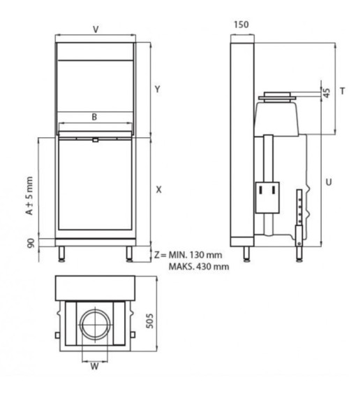 Recuperador de calor KFD Linea V 1070 3.0,  11 kW