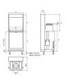 Inserto per caminetto KFD Linea  V 1080 3.0, 15 kW