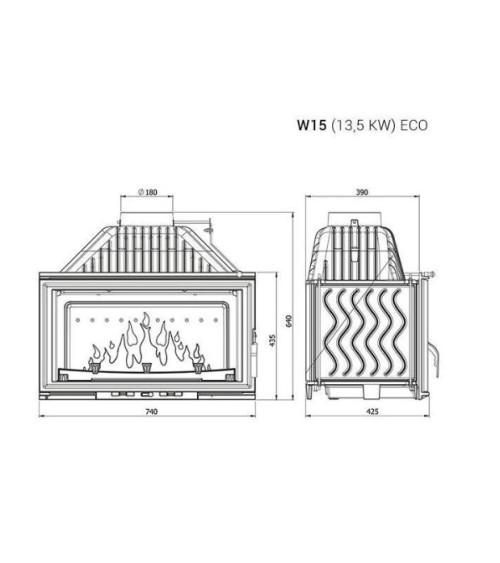 copy of Insert cheminée à bois AUVYS 10 kW