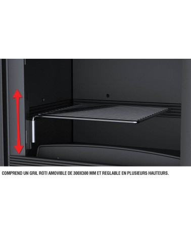 Poêle à bois ANACO 3 faces vitrées avec turbine 13 kW