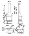 Poêle à bois ANACO 3 faces vitrées avec turbine 13 kW