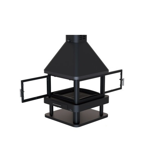 Poêle à bois CABIMAS 4 faces vitrées 16 kW