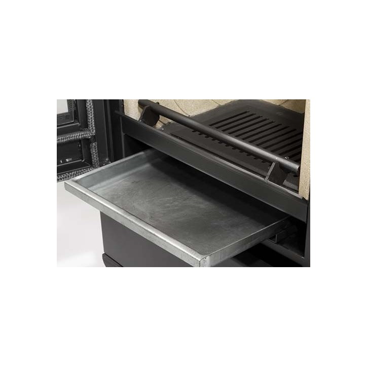 Poêle à bois avec turbines Louvre couleur noir et blanc 11 kW Poêle à bois avec turbines Louvre couleur noir et blanc 11 kW