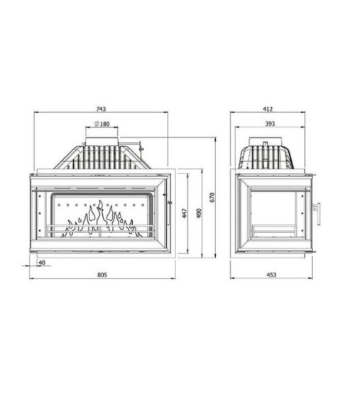 copy of Insert cheminée à bois AUVYS 10 kW