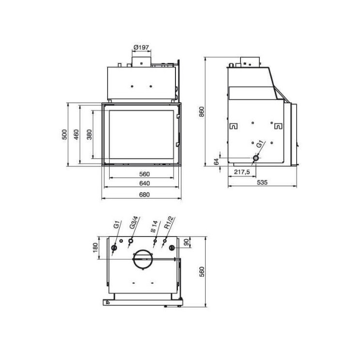 Inserção hidráulica PANAQUA 12 - 20 KW 2 portas