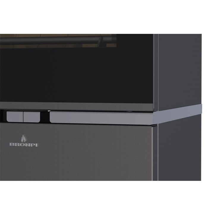 Poêle à bois avec turbines Louvre couleur noir 11 kW Poêle à bois avec turbines Louvre couleur noir 11 kW