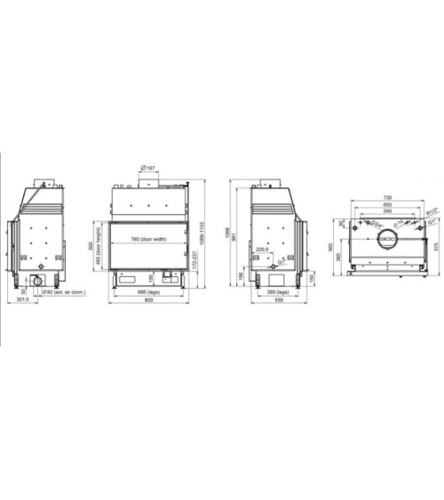 Insert hydro PANAQUA 80 EVO 30 KW - Dans notre boutique en ligne - garantie du meilleur prix
