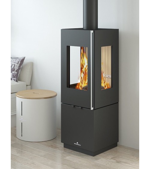 Poêle à bois 3 côtés vitrés JAKO 7 kW