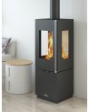 Poêle à bois 3 côtés vitrés JAKO 7 kW