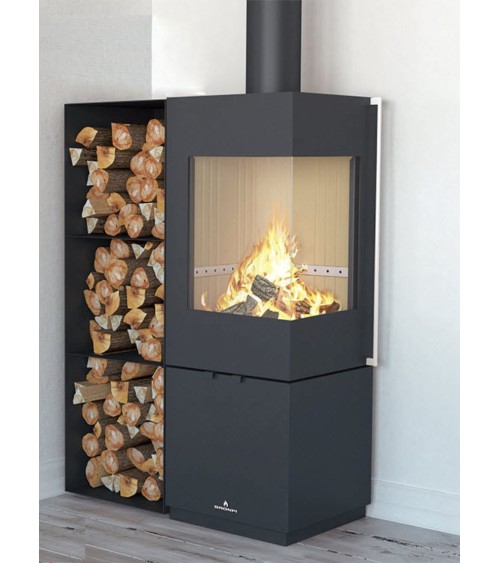 Poêle avec 2 côtés vitrés JAKO 7 kW