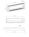 CHIMENEA DE PARED DE BIOETANOL 200 CM