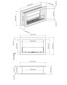 Lareira BIOETANOL dupla face 100 cm