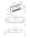 Chimenea de BIOETANOL U de doble cara 130 cm