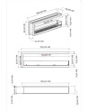 Cheminée BIOETHANOL U double face 160 cm