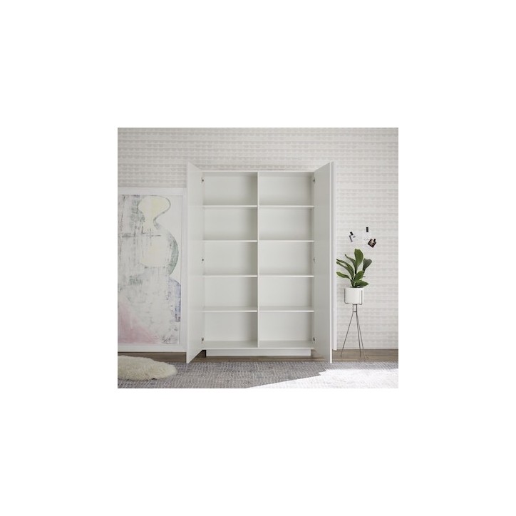 Ensemble buffet et argentier JUPITER blanc laqué brillant