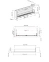 Cheminée BIOETHANOL MURALE 160 CM coin droit
