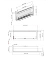 CHIMENEA DE PARED DE BIOETANOL 130 CM esquina izquierda