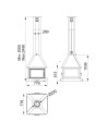 Poêle à bois CABIMAS II 4 faces vitrées 16 kW