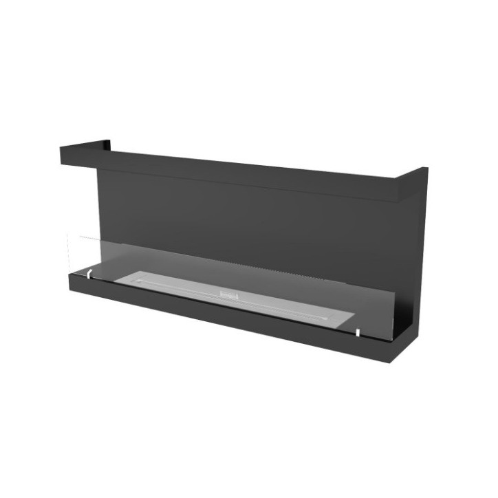 Cheminée BIOETHANOL MURALE 130 CM double ouverture latérale