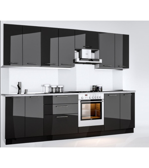 Cuisine GLORY noire 260 cm
