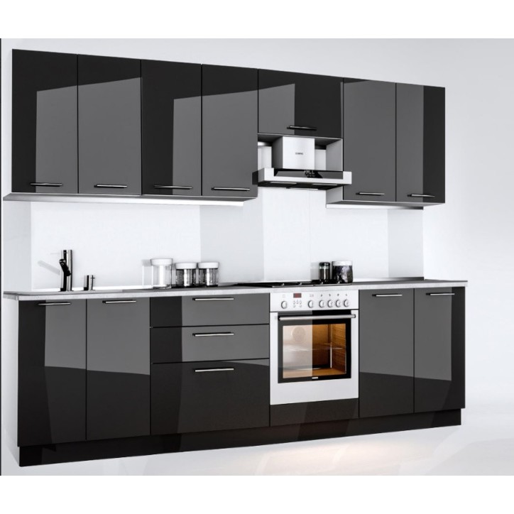 Cucina GLORY nera 260 cm
