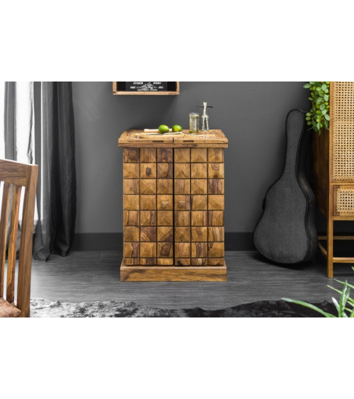 Credenza bar CORA in legno massiccio di sheesham